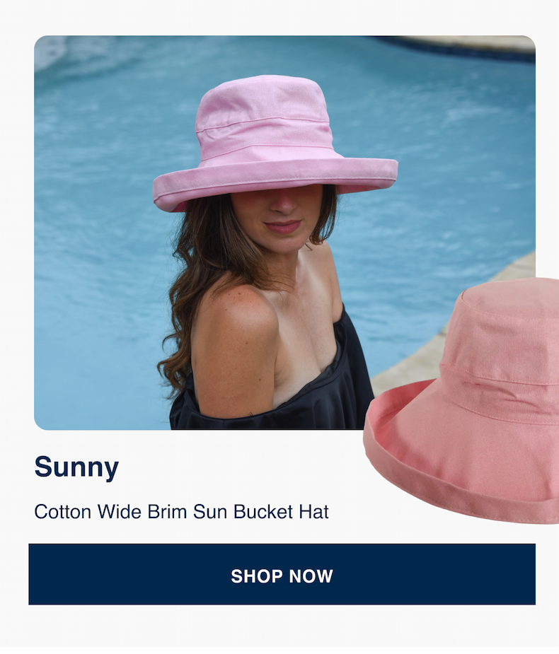 Sunny Cotton Wide Brim Sun Bucket Hat