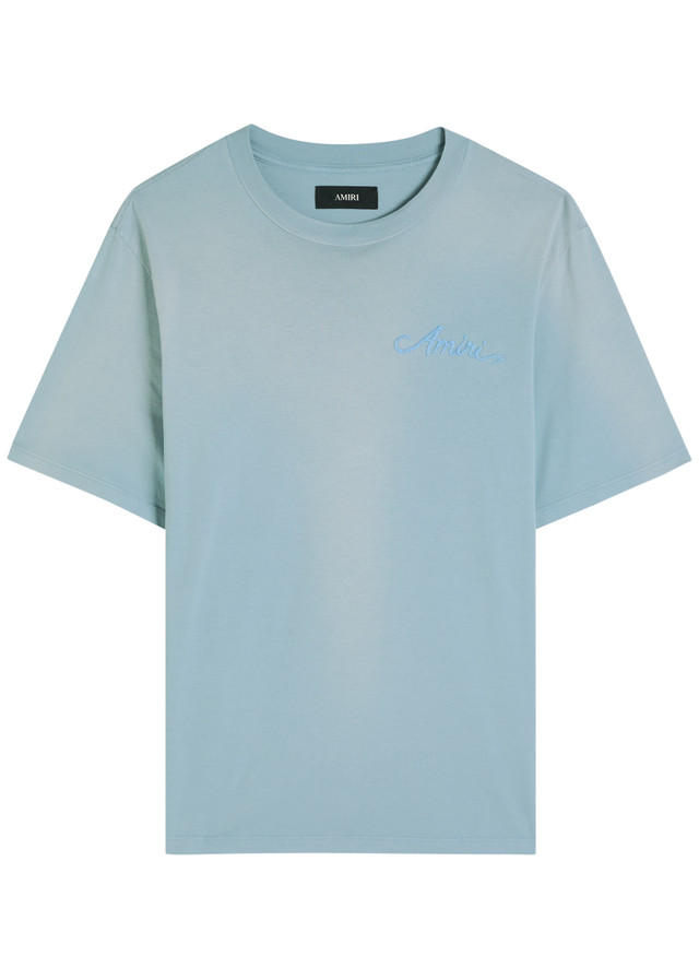 AMIRI Bleach Bandana Patch logo cotton T-shirt