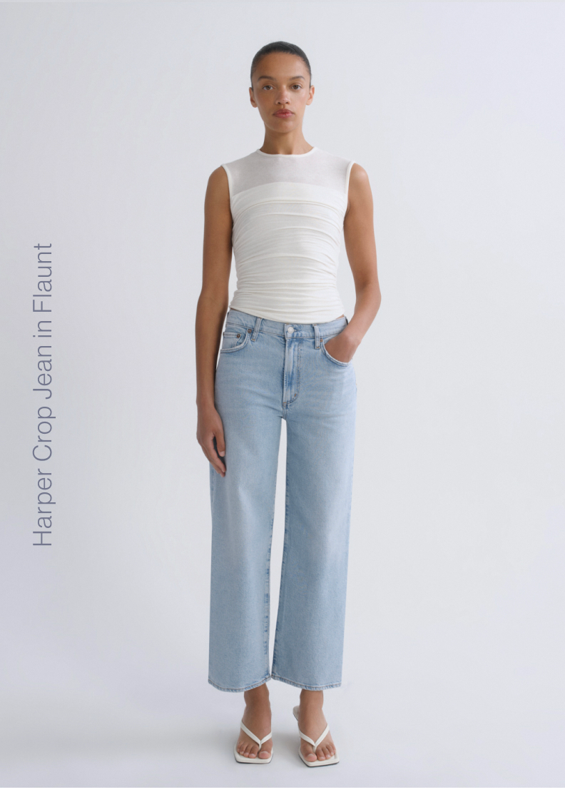 Harper Crop Jean in Flaunt
