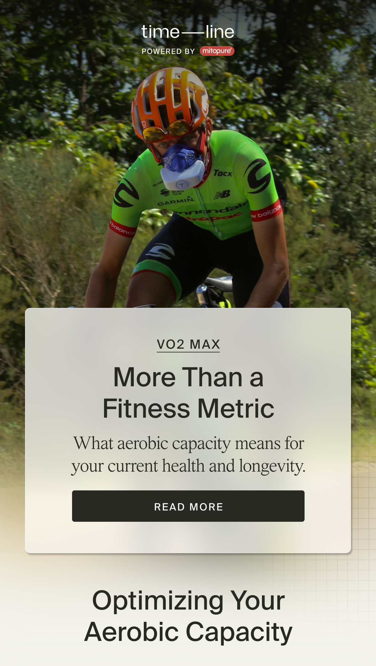 VO2 Max: More Than A Fitness Metric | What aerobic capacity means for your current health and longevity. Read More