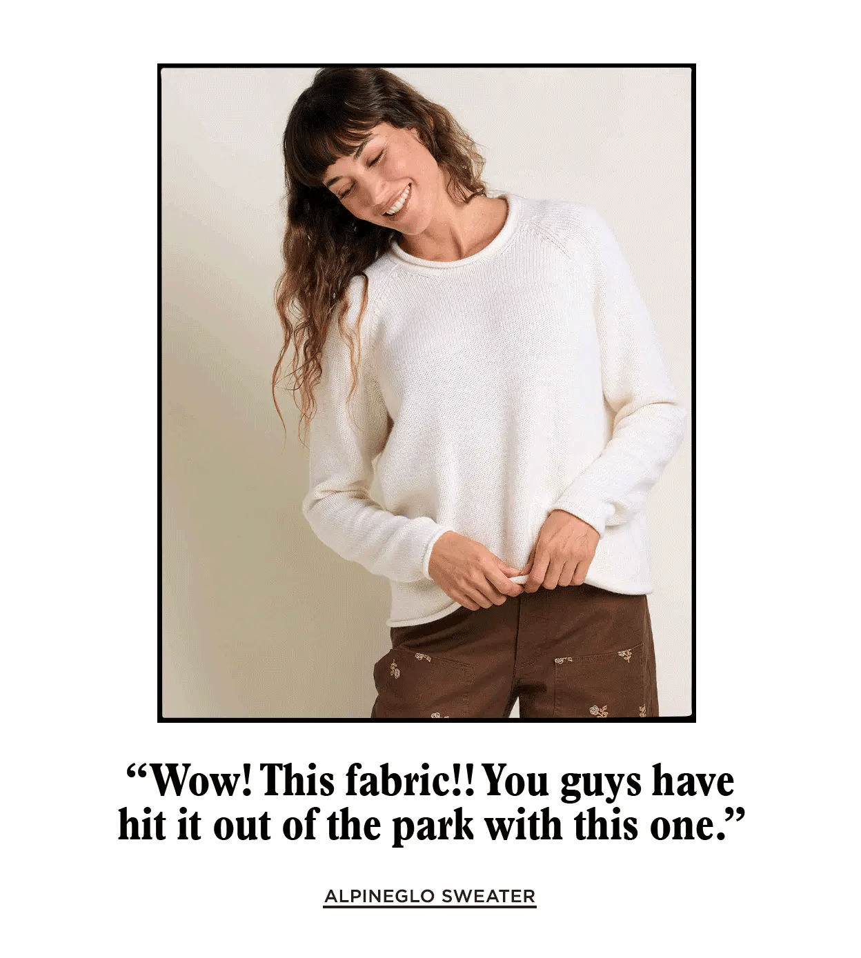 "Wow! This fabric!! You guys have hit it out of the park with this one."