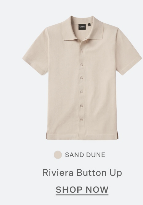 Riviera Knit Button Up - Sand Dune
