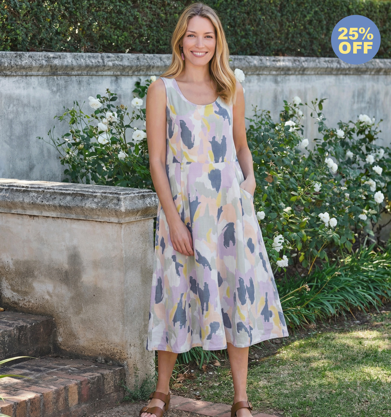 Womens Pocket Pinafore Dress