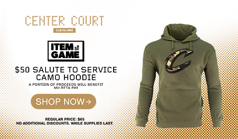Item of the Game: $50 Salute to Service Camo Hoodie. Click to shop now