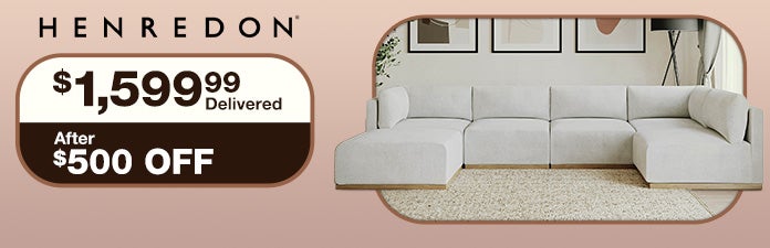 Henredon Murphy Fabric Modular Sectional with Ottoman $1599.99 delivered after $500 off