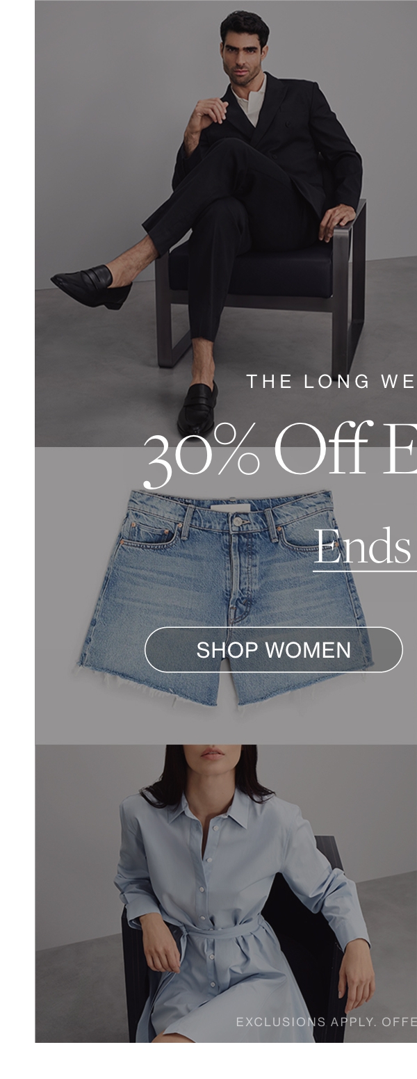 30% off everything ends soon. Shop Women.