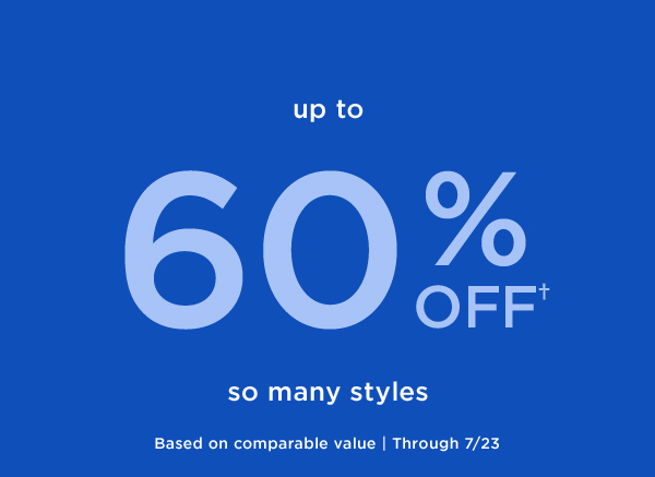 60% off so many styles