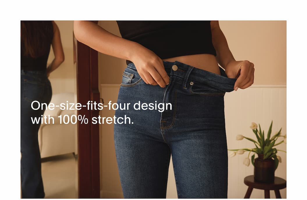 ALWAYS FITS DENIM - ONE-SIZE-FITS-FOUR DESIGN