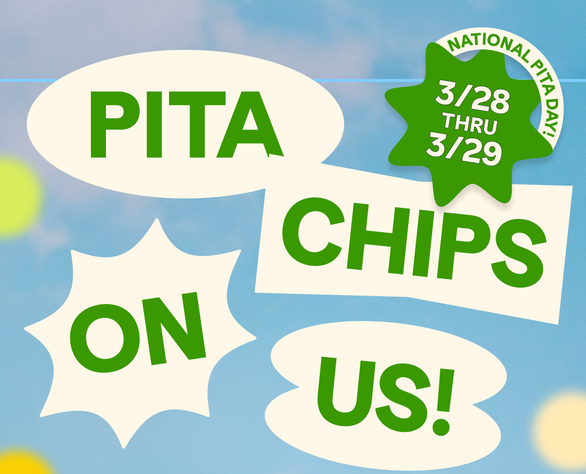 Pita chips on us