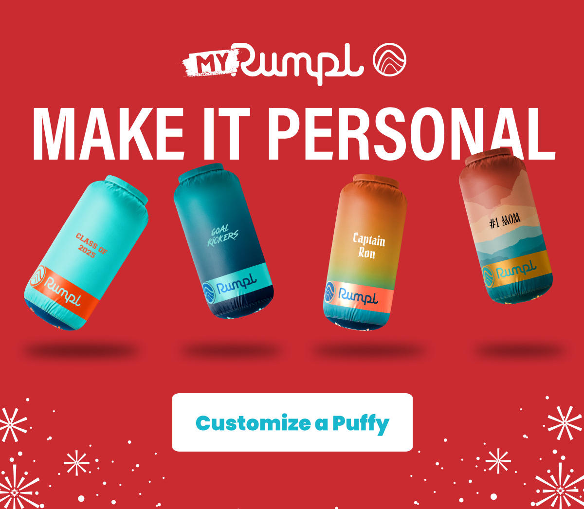 MyRumpl. Make it personal. Customize a Puffy.