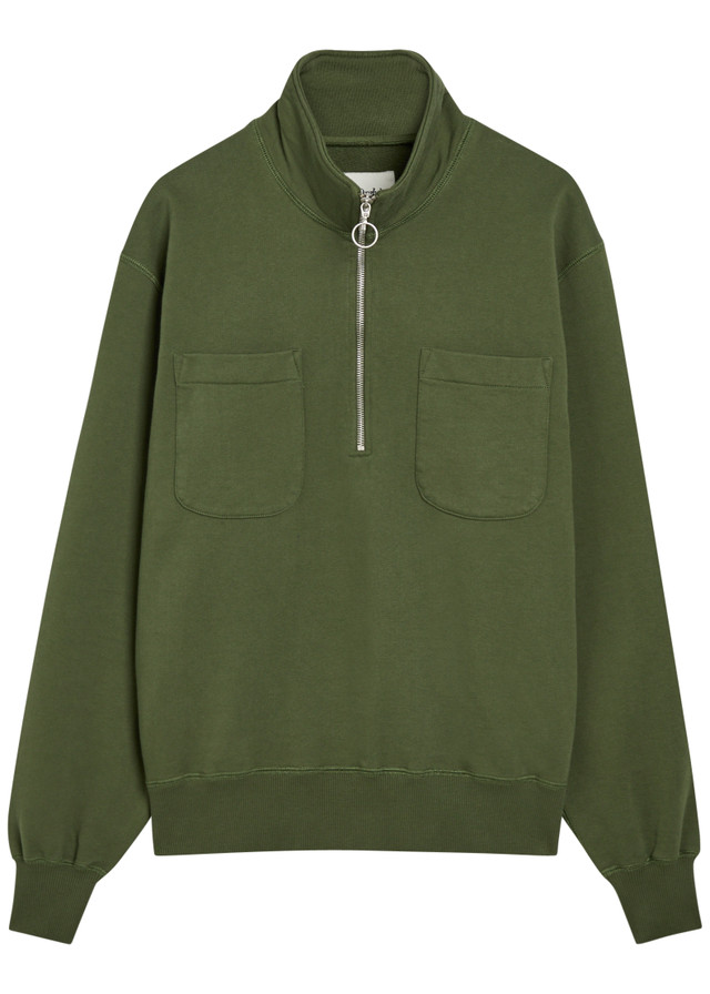 DRAKE'S Cotton polo sweatshirt