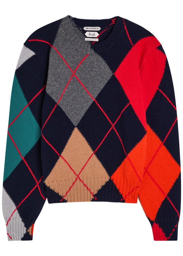 JW ANDERSON Pringle argyle crew-neck wool jumper