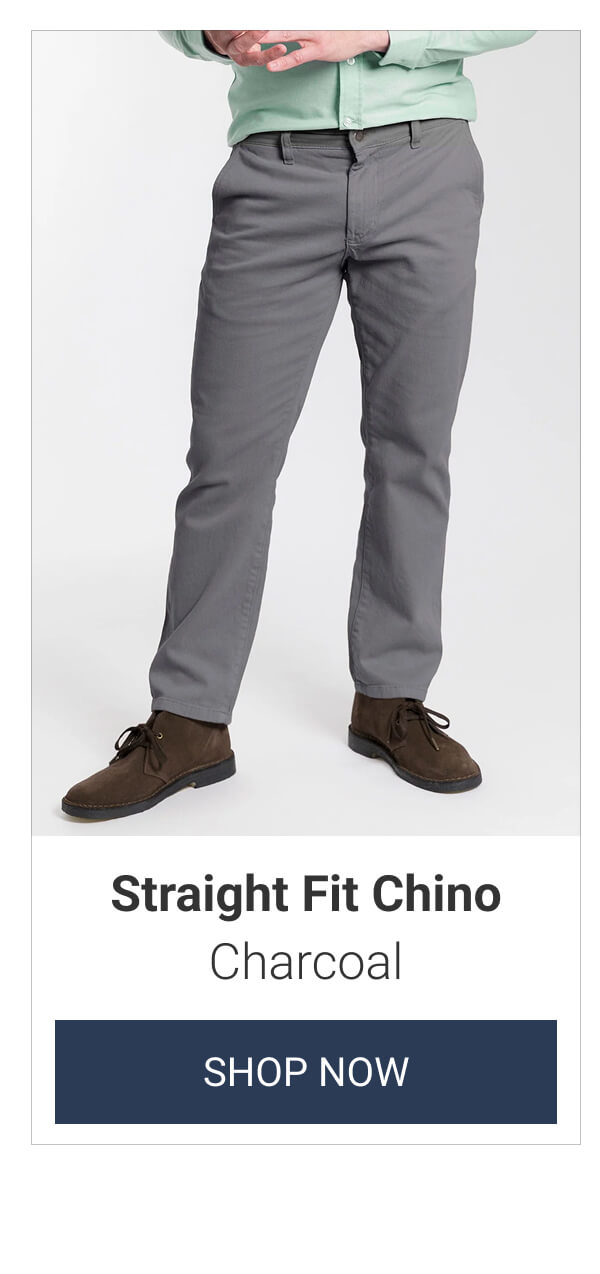 Charcoal Straight Fit Chino