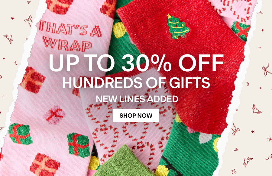 up to 30% off 100s of gifts