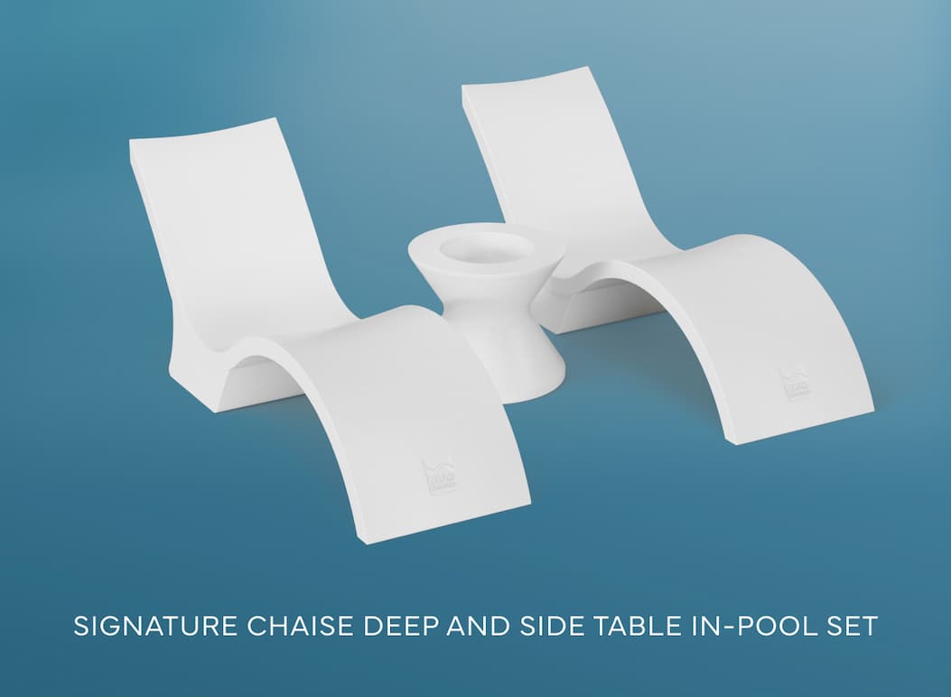 Signature Chaise Deep and Side Table In-Pool Set