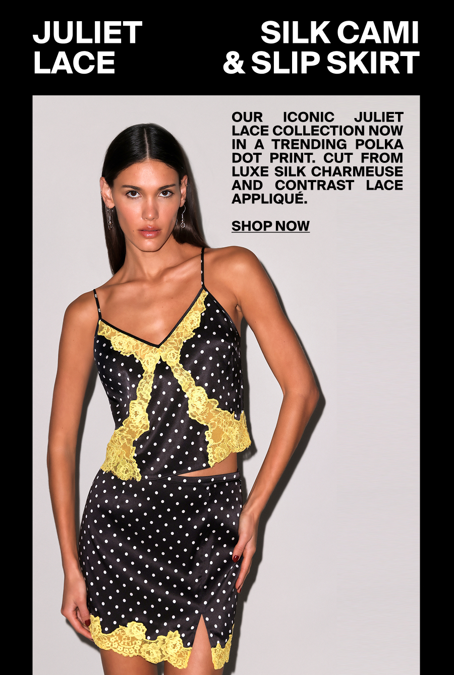 Juliet Lace Silk Cami & Slip Skirt