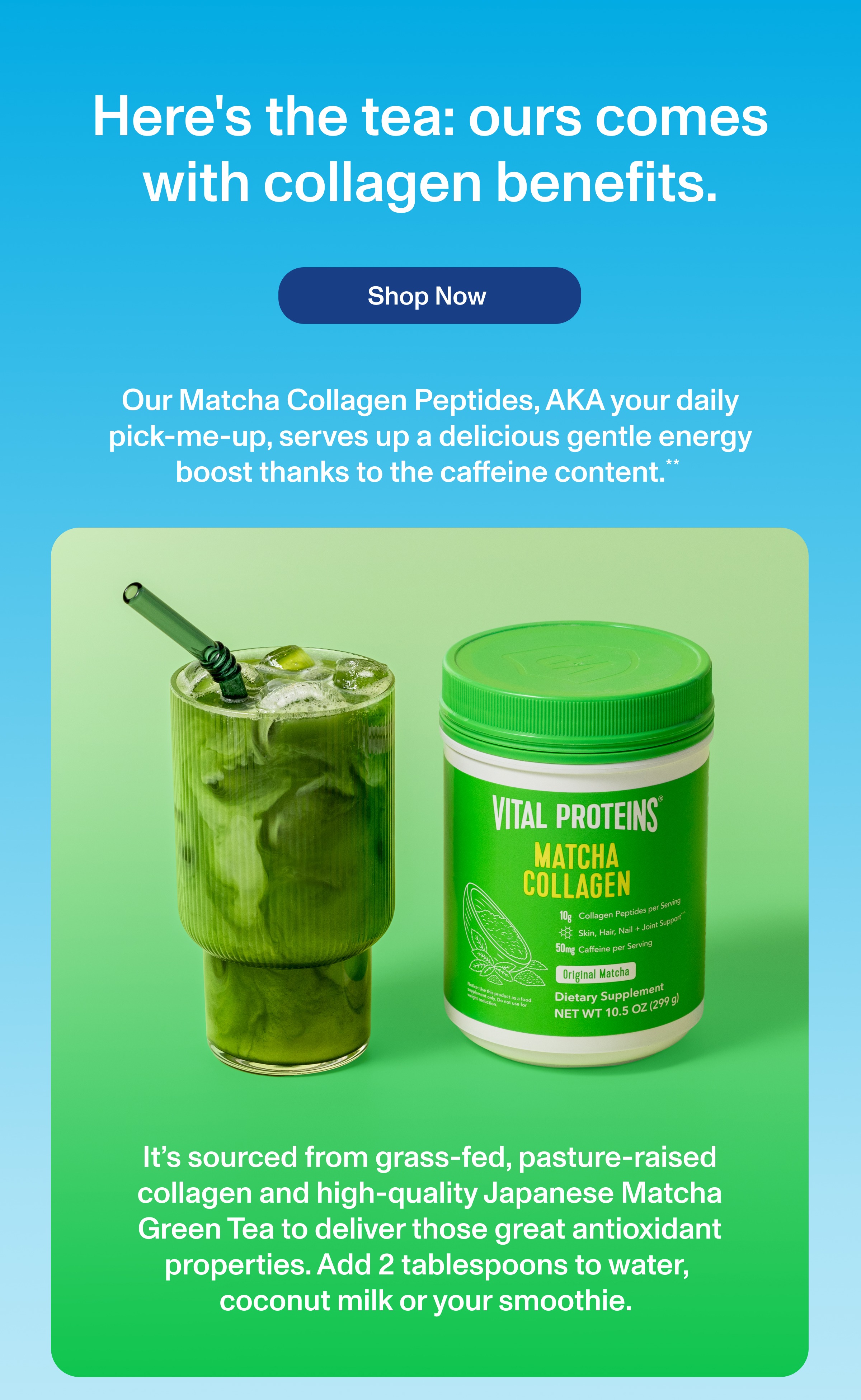 Matcha Collagen Peptides Shop Now