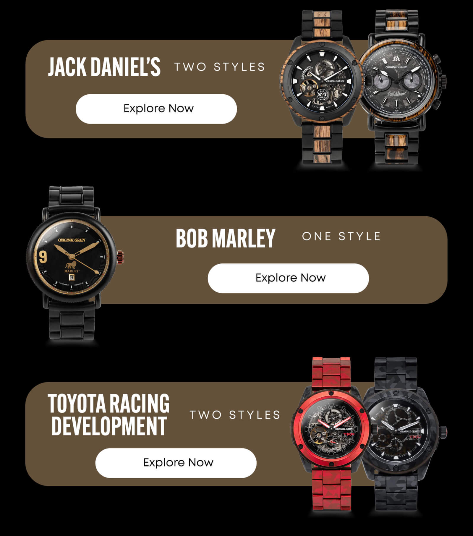 Also Available in Jack Daniel's, Bob Marley, and Toyota Racing Development