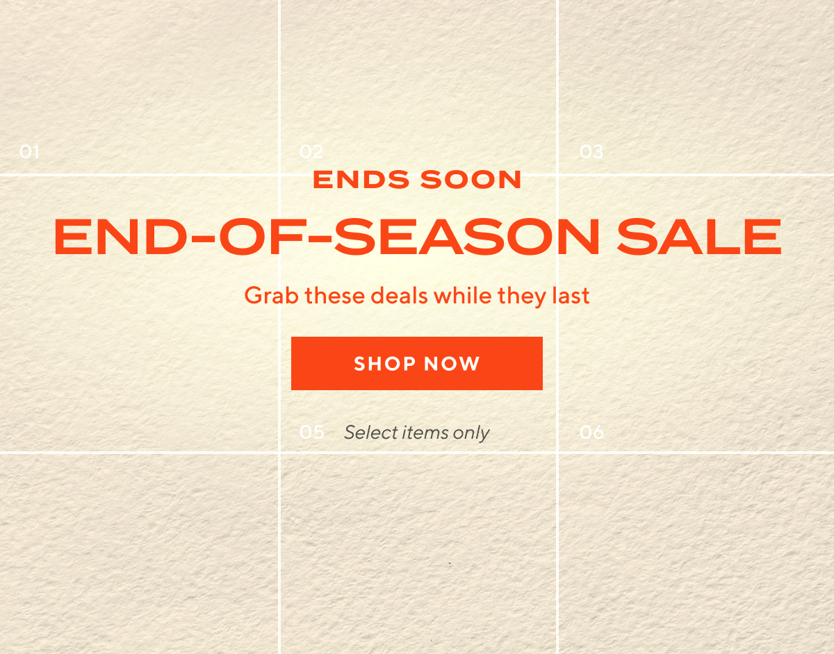 END-OF-SEASON SALE