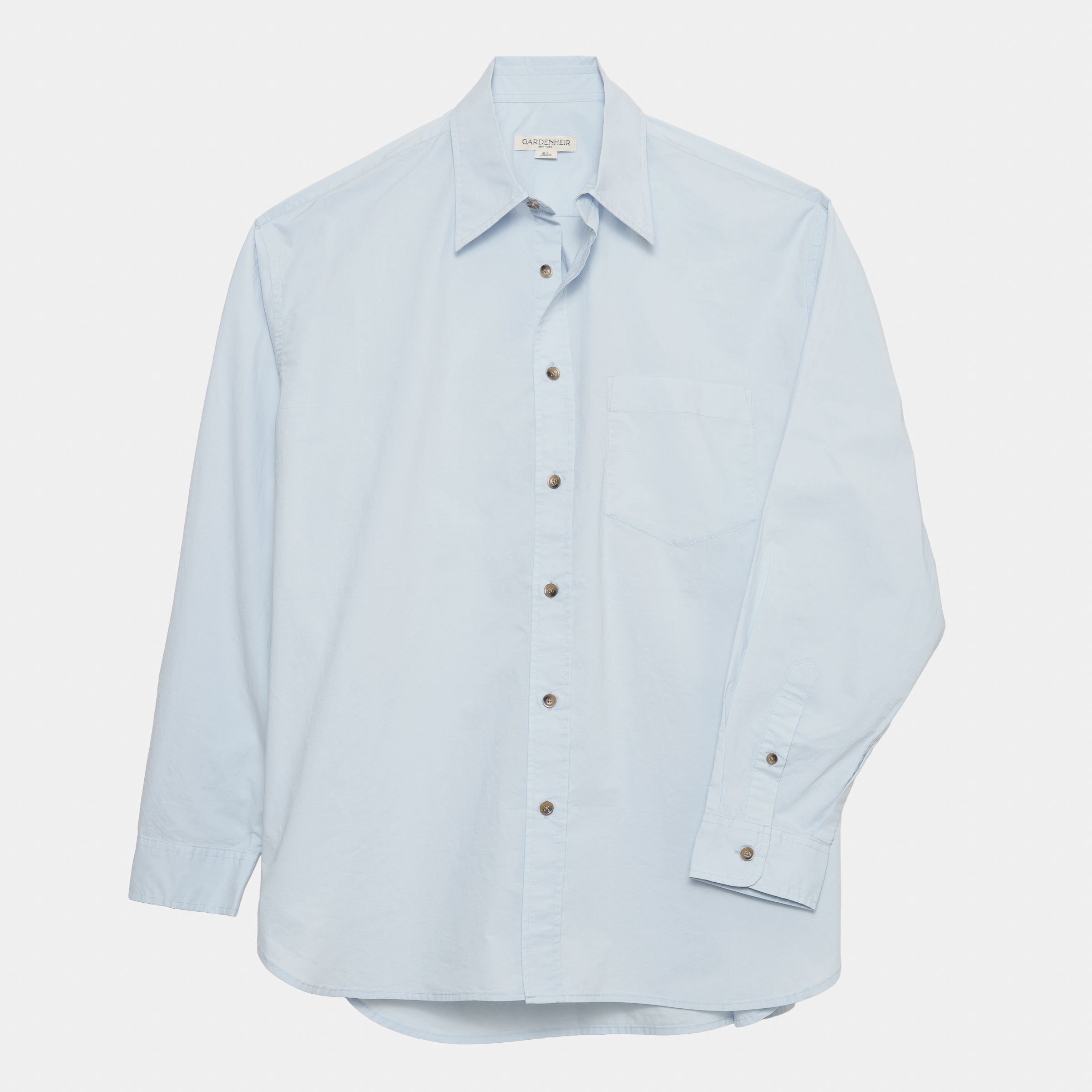 Image of Japanese Typewriter Cotton Gardening Chemise in Oxford Blue
