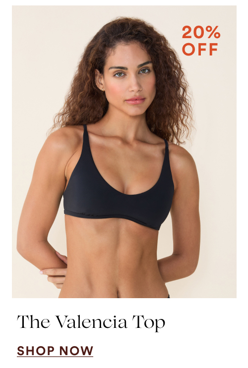 The Valencia Bikini Top in flat black  [SHOP NOW]