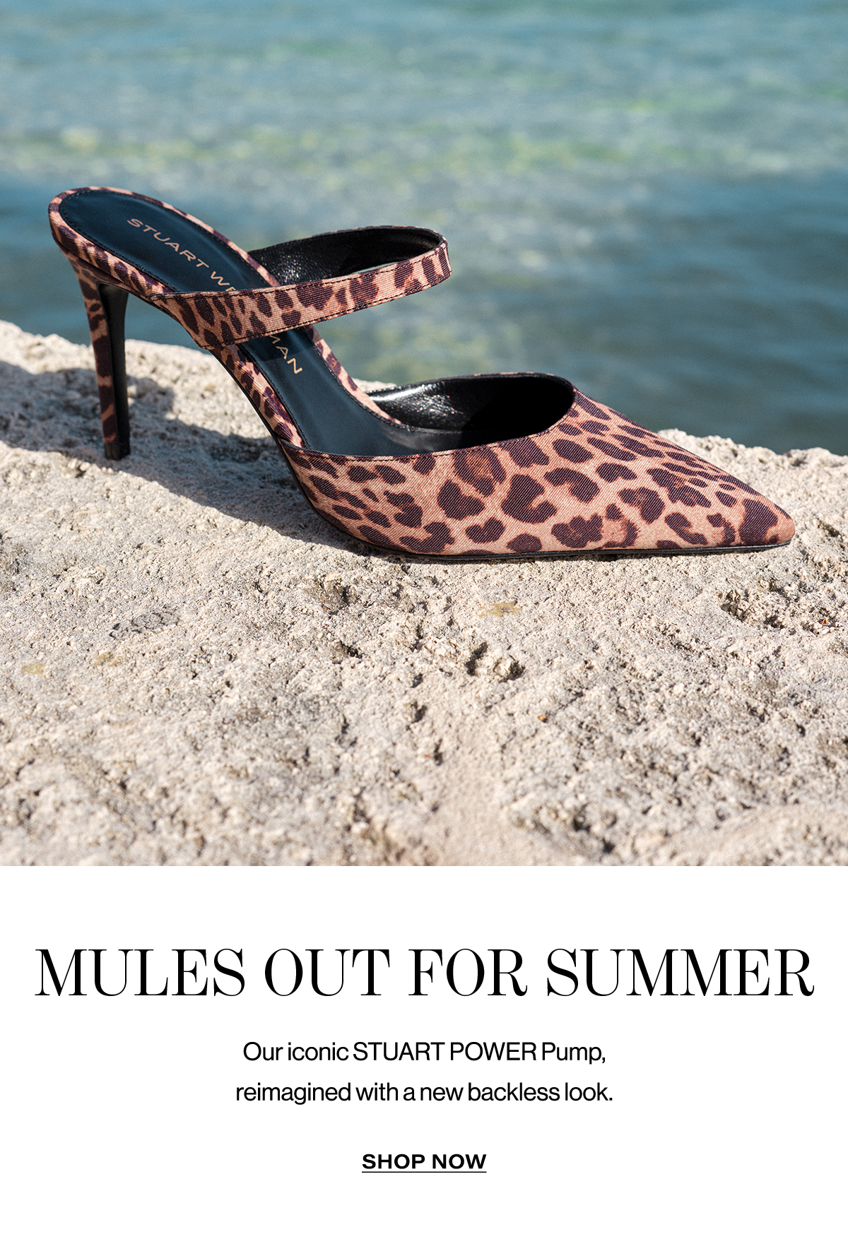 Mules Out For Summer | Our Iconic Stuart Power Pump, Reimagined With A New Backless Look. | Shop Now