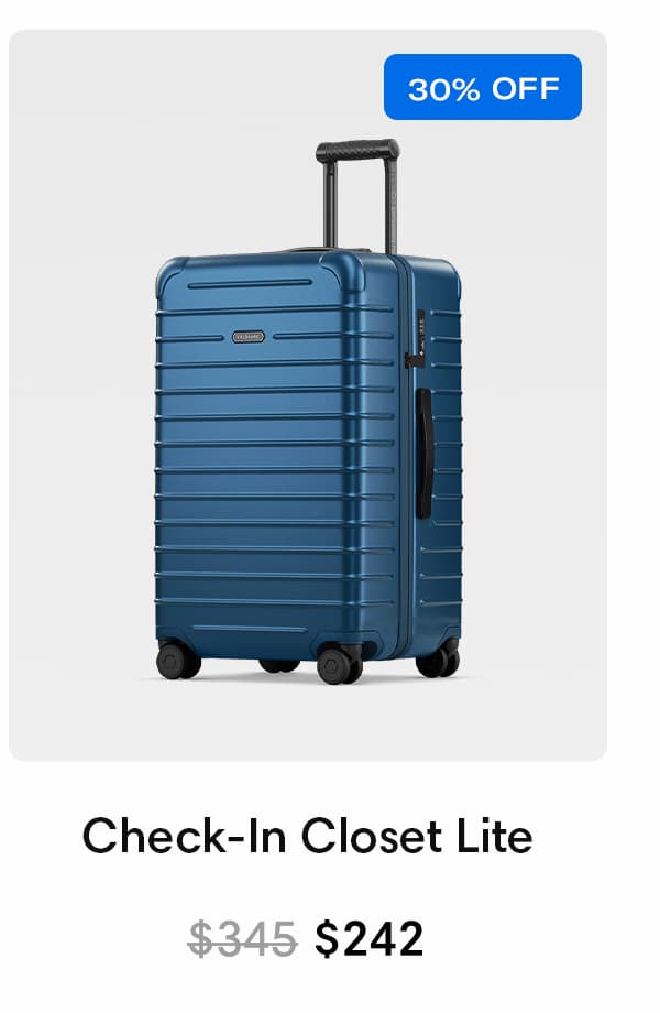 Check-In Closet Lite Balearic Blue ($242, 30% off)