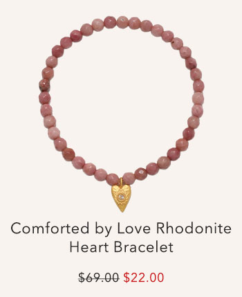 Comforted by Love Rhodonite Heart Toggle Bracelet