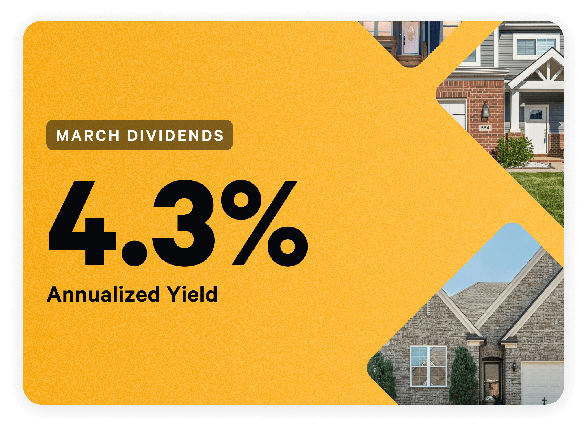 March Dividends: 4.3% Annualized Yield