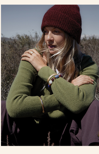 Elementary Cashmere Blend V Neck Sweater