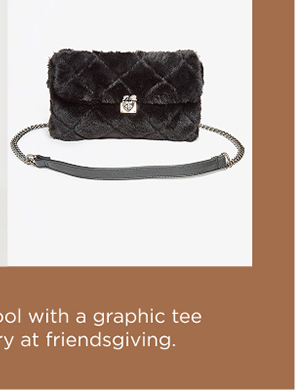 Quilted Faux Fur Bag