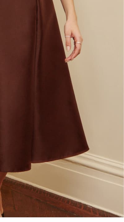 Sleeveless Mikado Fit And Flare Midi Dress With V-Back In Espresso