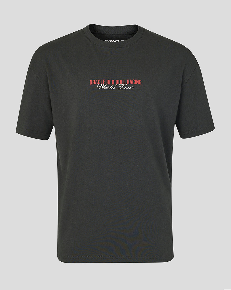 Image of Oracle Red Bull Racing Unisex World Tour Relaxed Fit T-Shirt - Black
