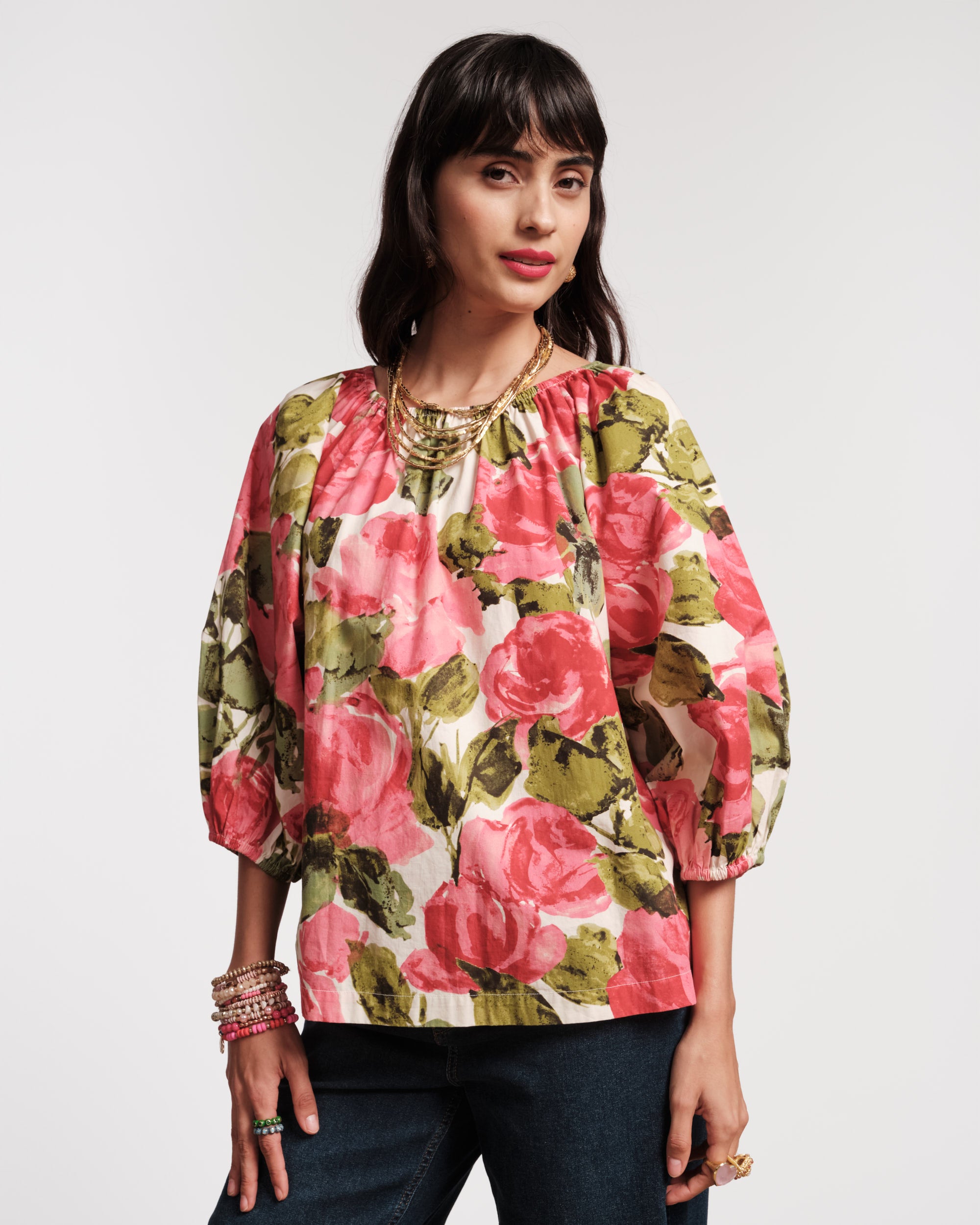Image of Bliss Top - Pretty Peonies