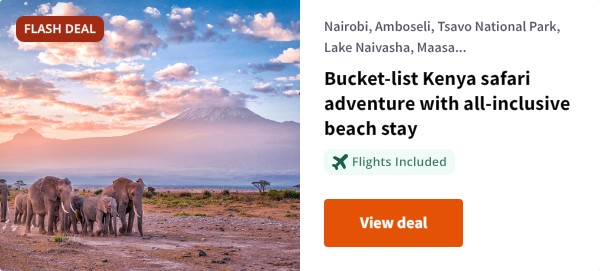 Bucket-list Kenya safari adventure with all-inclusive beach stay