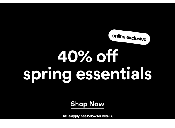 40% off spring essentials