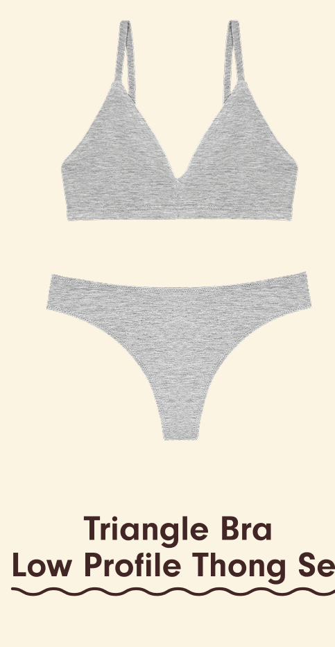Shop Triangle Bra & Low Profile Thong Set
