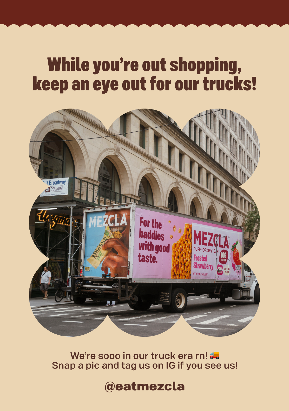 While you’re out shopping, keep an eye out for our trucks! We’re sooo in our truck era rn! 🚚 Snap a pic and tag us on IG if you see us! @eatmezcla