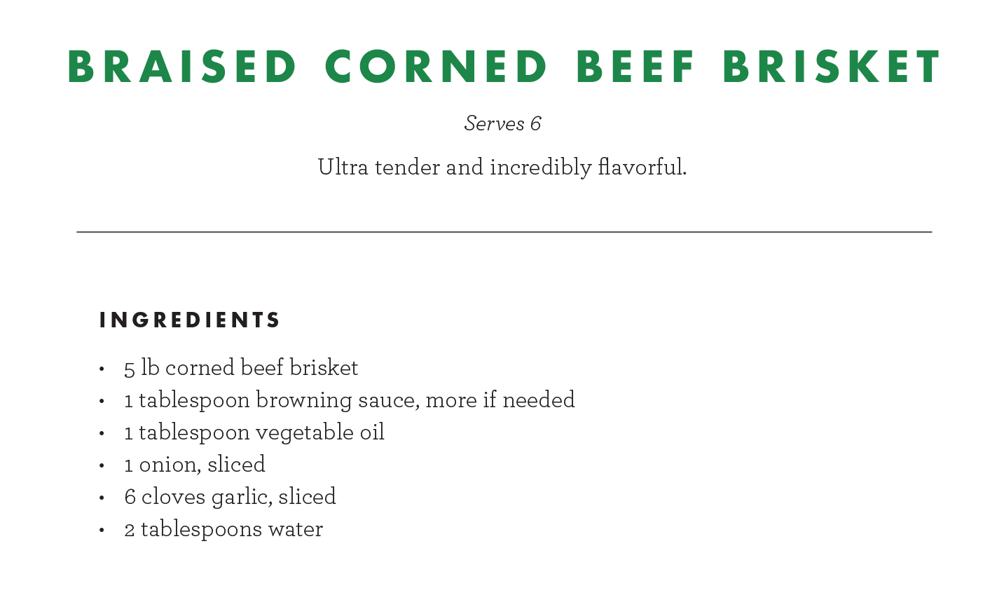 Braised Corned Beef Brisket!