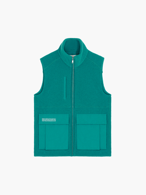DNA Utility Wool Gilet—scarab teal