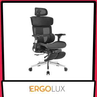 Ergolux Pro Max Ergonomic Mesh Office Chair with Footrest Product Image