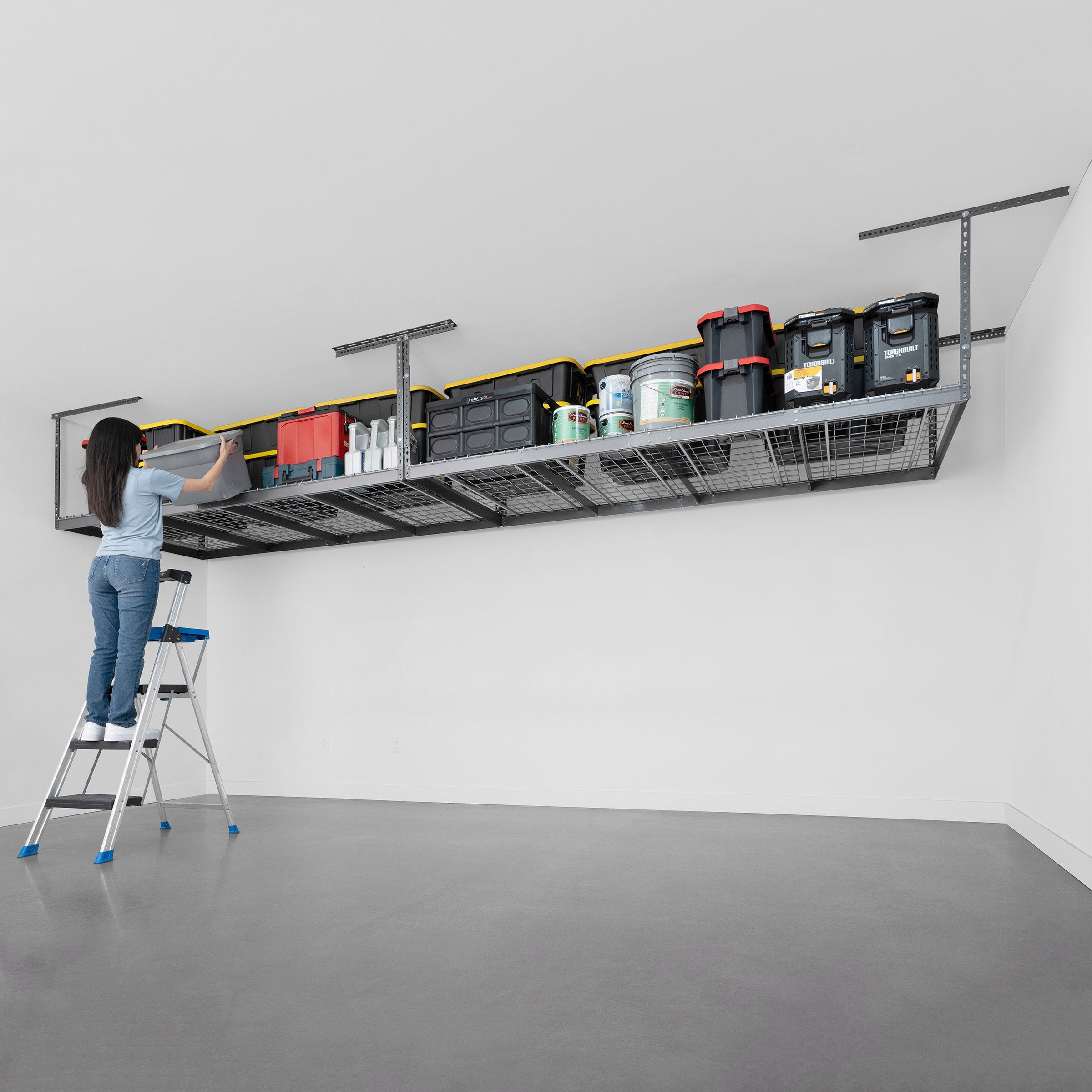 SafeRacks Super Duty 4' x 8' Overhead Garage Storage Rack and Accessories Kit, 2-Pack
