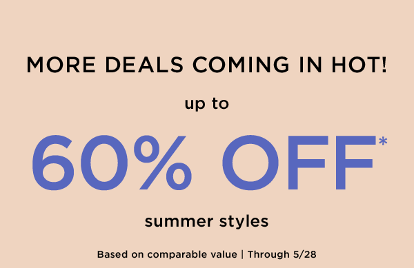 60% off summer styles