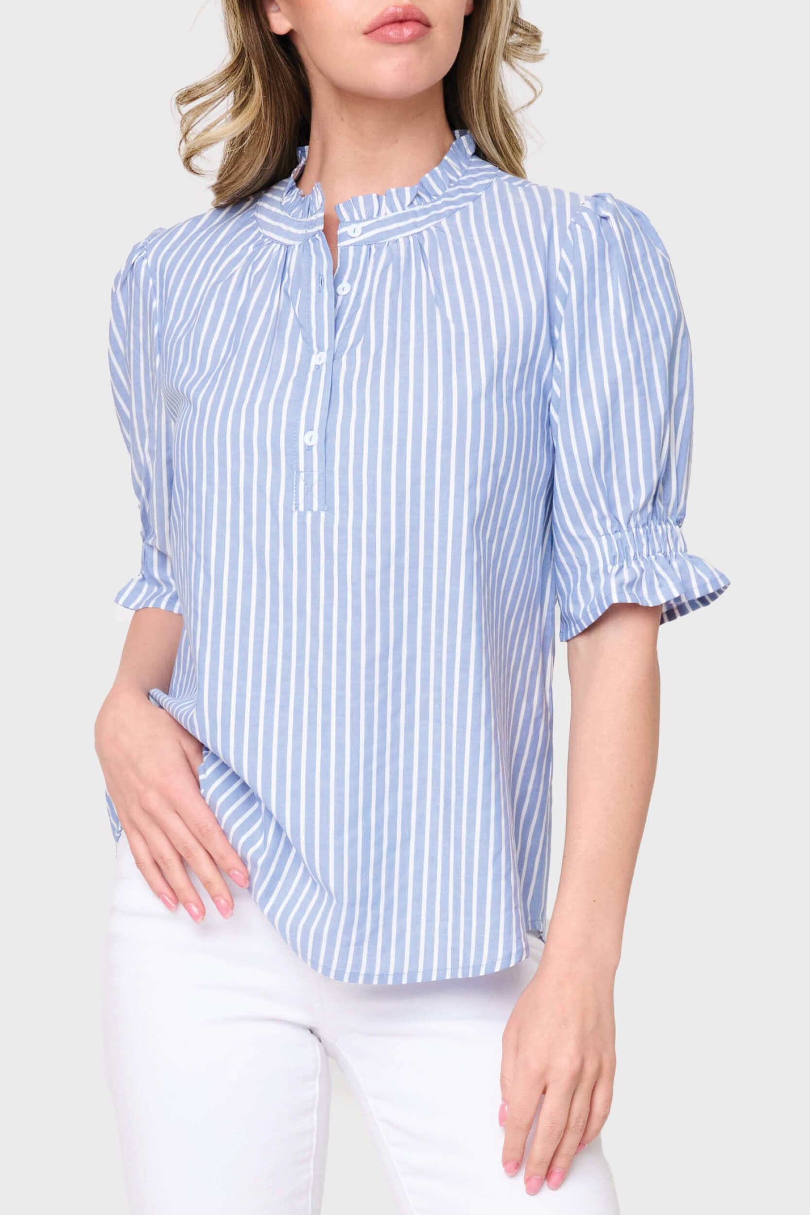 Dianthus Henley Puff Sleeve