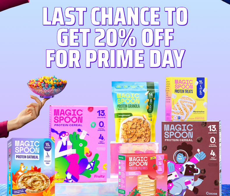 Last chance 20% off for prime day