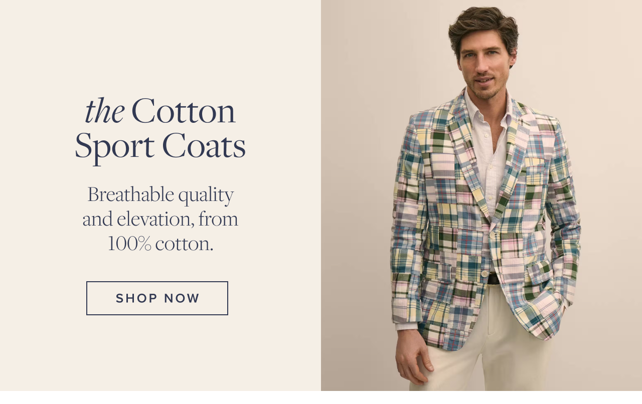 the Cotton Sport Coats Shop Now