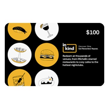 inKind $100 eGift Card (1,500+ Restaurant Brands)