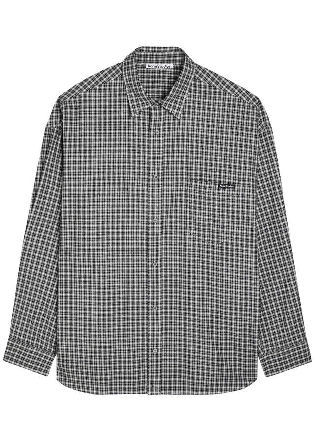 ACNE STUDIOS Plaid cotton shirt