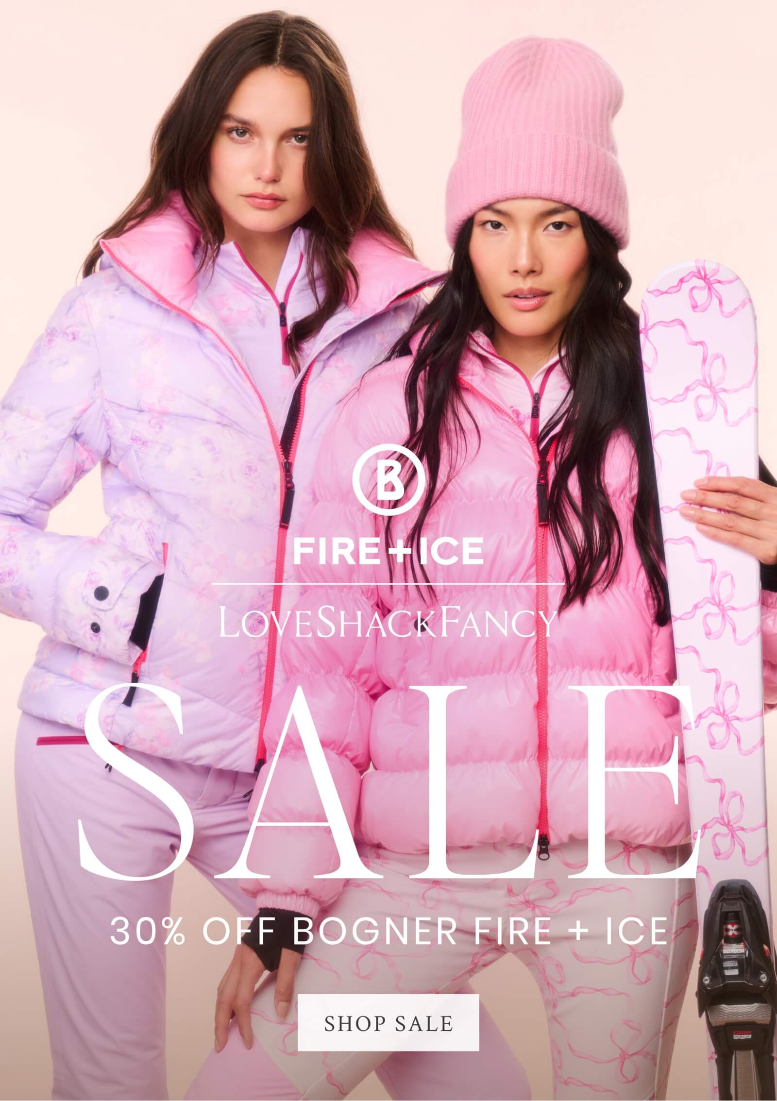 BOGNER FIRE + ICE x LoveShackFancy  Logo lockup   SALE 30% OFF BOGNER FIRE + ICE <SHOP SALE>