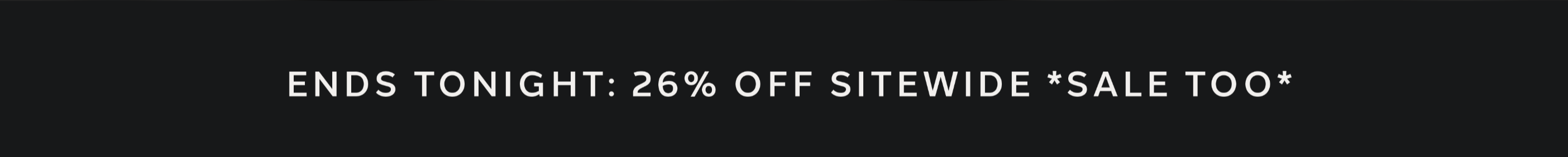 EXTRA 26% OFF CART
